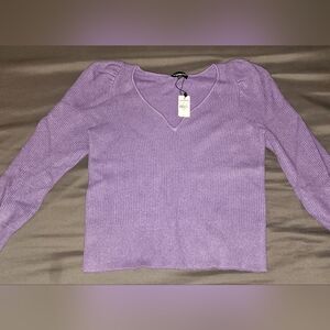 Express Purple Knit Sweater